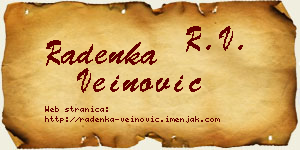 Radenka Veinović vizit kartica